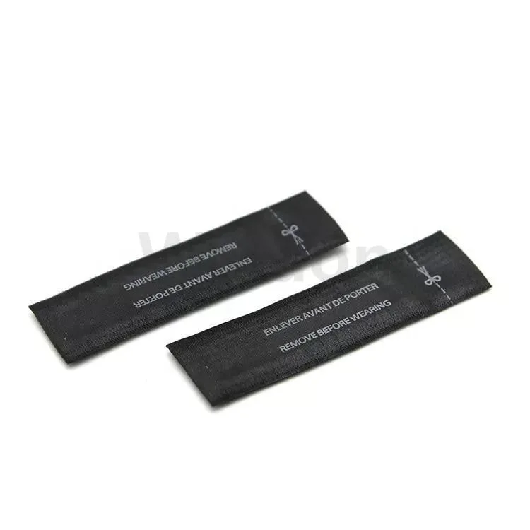 EAS Magnetic Security Woven Label Silk Custom Sewing labels Source Tag label Anti-theft AM Woven Label - Image 2