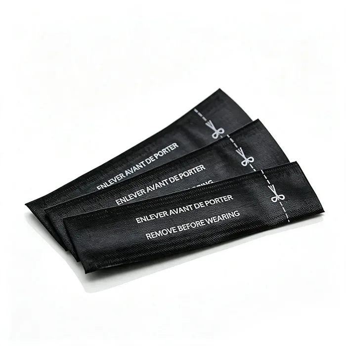 EAS Magnetic Security Woven Label Silk Custom Sewing labels Source Tag label Anti-theft AM Woven Label