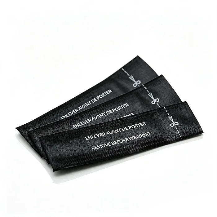EAS Magnetic Security Woven Label Silk Custom Sewing labels Source Tag label Anti-theft AM Woven Label