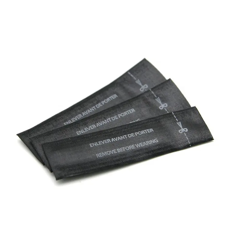 EAS Magnetic Security Woven Label Silk Custom Sewing labels Source Tag label Anti-theft AM Woven Label