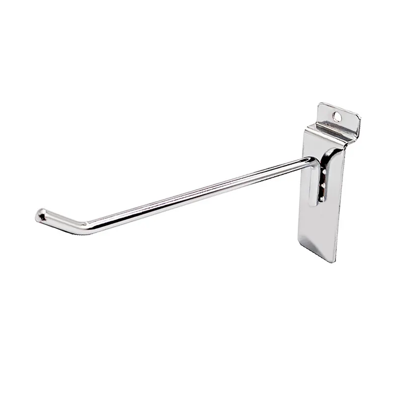 Hook Metal Chrome Hanging Wall Retail Pegboard Display Slatwall Hook Hangers with Lock for Supermarket