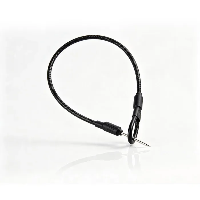 Security tag lanyard 17cm black color eas tag lanyard supermarket anti theft system 100pcs/bag
