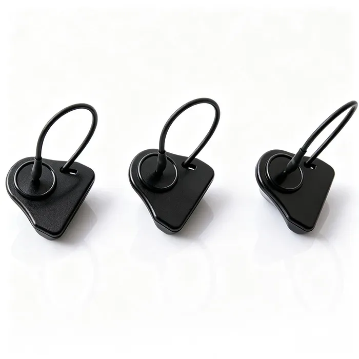 Small triangle shaped wallet anti-theft alarm rf remove security tag with lanyard for clothing store