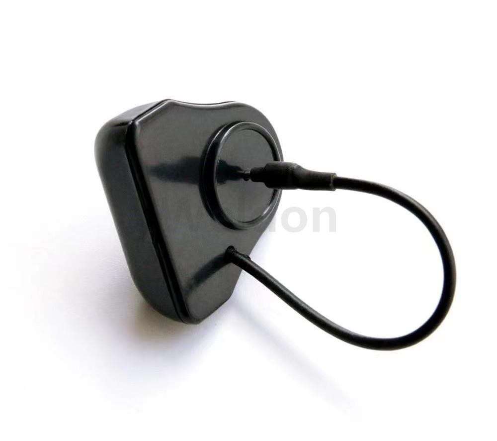Small triangle shaped wallet anti-theft alarm rf remove security tag with lanyard for clothing store - Image 1
