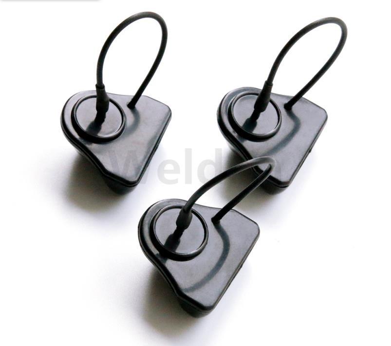 Small triangle shaped wallet anti-theft alarm rf remove security tag with lanyard for clothing store - Image 4